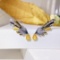 14k Gold 0.98 Ctw Natural Yellow Diamond & Diamond Earrings