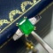 14k Gold 1.61 Ctw Vivid Green Natural Emerald & Diamond Ring