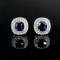 14k Gold 2.17 Ctw Natural Sapphire & Diamond Earrings