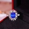 14k Gold 2.45 Ctw Natural Sapphire & Diamond Ring