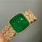14k Gold 2.63 Ctw Vivid Green Natural Emerald & Diamond Ring
