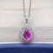 14k Gold 1.6 Ctw Natural Padparadscha Sapphire & Diamond Pendant