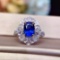 14k Gold 3.72 Ctw Natural Sapphire & Diamond Ring