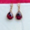 14k Gold 1.64 Ctw Natural Tourmaline & Diamond Earrings