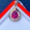 14k Gold 2.24 Ctw Natural Tourmaline & Diamond Pendant
