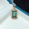 14k Gold 2.55 Ct Natural Tourmaline & Diamond Pendant