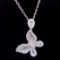 14k Gold 0.5 Ct Natural H Diamond Pendant