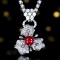 14k Gold 1.67 Ctw Natural Ruby & Diamond Ring/pendant