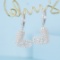 14k Gold 0.86 Ctw Natural H Diamond Earrings