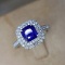 14k Gold 1.71 Ctw Natural Sapphire & Diamond Ring