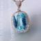 14k Gold 5.31 Ctw Natural Aquamarine & Diamond Pendant