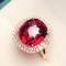 14k Gold 9.5 Ct Natural Tourmaline & Diamond Ring/pendant