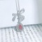 14k Gold 0.56 Ctw Natural Pink Diamond & Diamond Necklace