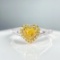 14k Gold 0.71 Ctw Natural Yellow Diamond & Diamond Ring