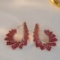 14k Gold 2.70 Ctw Vivid Red Natural Ruby & Diamond Earrings