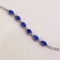 14k Gold 6.38 Ct Vivid Blue Natural Sapphire & Diamond Bracelet