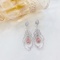 14k Gold 1.62 Ctw Natural Pink Diamond & Diamond Earrings