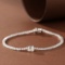 14k Gold 2.08 Ctw Natural H Diamond Bracelet
