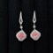 14k Gold 1.56 Ctw Natural Pink Diamond & Diamond Earrings