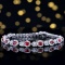 14k Gold 6.37 Ctw Natural Ruby & Sapphire Bracelet