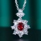 14k Gold 0.43 Ct Natural Ruby & Sapphire Pendant