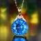 14k Gold 12.12 Ctw Natural Topaz & Diamond Pendant