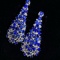 14k Gold 7.60 Ctw Natural Sapphire & Diamond Earrings
