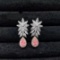 14k Gold 2.99 Ctw Natural Pink Diamond & Diamond Earrings