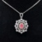 14k Gold 0.50 Ctw Natural Pink Diamond & Diamond Necklace