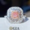 14k Gold 0.90 Ctw Natural Pink Diamond & Diamond Ring