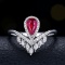 14k Gold 0.66 Ctw Natural Ruby & Diamond Ring