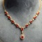 14k Gold 4.10 Ctw Natural Ruby & Diamond Necklace