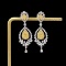 14k Gold 2.63 Ctw Natural Yellow Diamond & Diamond Earrings