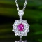14k Gold 1.76 Ctw Natural Ruby & Sapphire Pendant