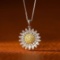 14k Gold 0.58 Ct Natural Yellow Diamond & Diamond Necklace
