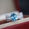 14k Gold 1.42 Ctw Natural Aquamarine & Diamond Ring