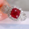14k Gold 2.06 Ctw Vivid Red Natural Ruby & Diamond Ring