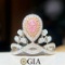 14k Gold 0.67 Ctw Natural Pink Diamond & Diamond Ring