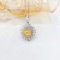 14k Gold 2.27 Ctw Natural Yellow Diamond & Diamond Necklace