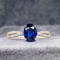 14k Gold 1.23 Ctw Natural Sapphire & Diamond Ring