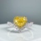 14k Gold 1.47 Ctw Natural Yellow Diamond & Diamond Ring