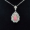 14k Gold 1.28 Ctw Natural Pink Diamond & Diamond Necklace