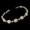 14k Gold 4.36 Ctw Natural Yellow Diamond & Diamond Bracelet