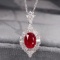 14k Gold 2.83 Ctw Natural Ruby & Diamond Pendant