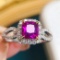 14k Gold 2.06 Ctw Natural Sapphire & Diamond Ring