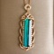 14k Gold 7.74 Ct Natural Tourmaline & Diamond Pendant