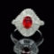 14k Gold 1.99 Ctw Natural Ruby & Diamond Ring/pendant