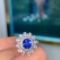 14k Gold 1.94 Ctw Natural Sapphire & Diamond Ring