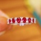 14k Gold 1.02 Ctw Vivid Red Natural Ruby & Diamond Ring