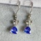 14k Gold 1.2 Ct Natural Tanzanite & Diamond Earrings